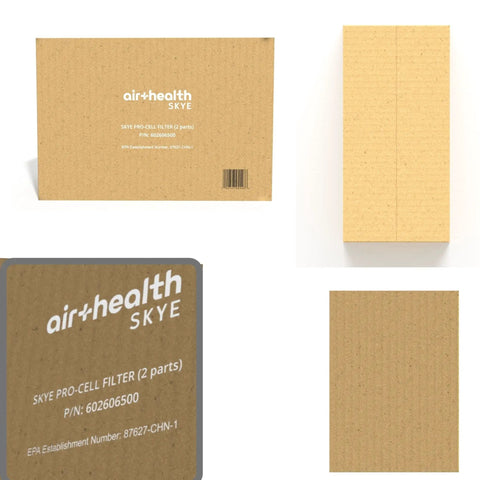 Replacement Filter Set With Pre Filter Carbon Filter H13 HEPA And PCO Technology packaging box front and side views