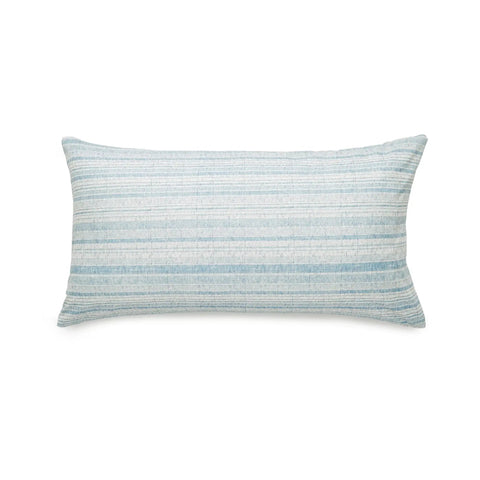 Decorative pillow with blue and white stripes, ideal for King Size Lightweight Microfiber Comforter Set With Navy Geometric Print Seven Piece Bedding Ensemble.