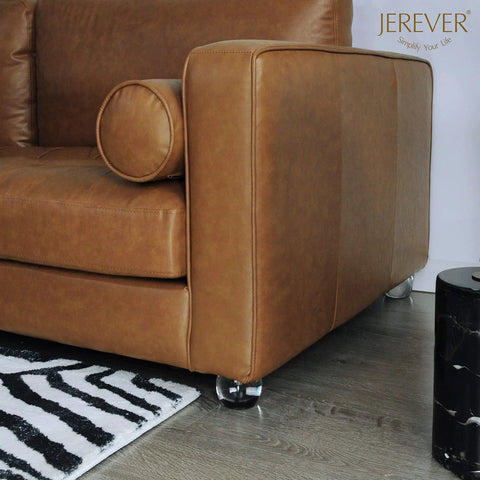 Brown sofa with Clear Acrylic Furniture Legs For Sofas And Cabinets Slick Transparent Replacement Feet With Riser DIY Ready