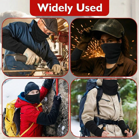 Heavy Duty Welding Sleeves And Neck Guard Set Built Tough For Cut Heat And Flame Defense Great For Garage Crews Mechanics And Yard Pros worn by workers in various industries.