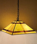 Cream Cross Tiffany Pendant Light With Vintage Vibe Glass, 16 Inch Stained Glass Hanging Lamp with warm glow