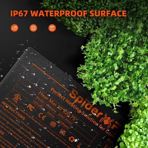Seedling Heat Mat 10x20.75 Inch With Built In Temperature Controller Waterproof Plant Heating Pad For Indoor Seed Starting Germination Hydroponics Greenhouses And Brewing