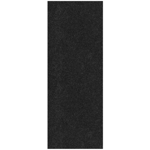 Non Slip Rug With Scrape Rib Pile For Indoor And Outdoor Use Durable Polyester That Traps Dirt Easy Clean Grippy Ultra Flat And Curl Resistant Black 2 Ft By 12 Ft