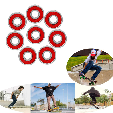 Eight pack of high-speed skateboard bearings for smooth rides