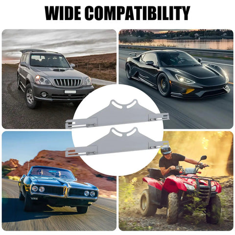Heavy Duty Toe Alignment Plates Built Tough As Nails For Precise Car Truck And Suv Setup With Two Durable Measuring Tapes on various vehicles.
