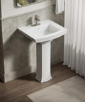 Archer Pedestal Base in White For Vitreous China Bathroom Lavatory Upgrade That Feels Right With Archer Basin Sets And All The Related Accessories K 2357 0 One Size