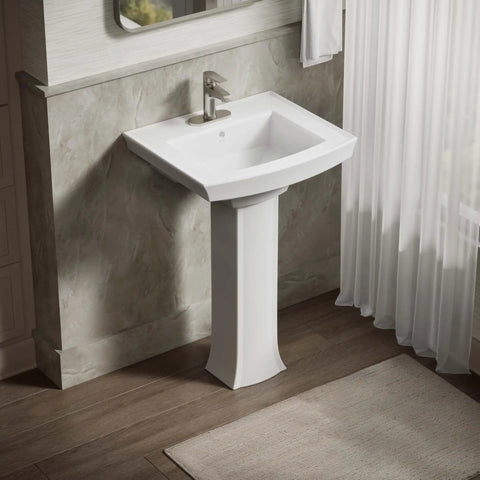Archer Pedestal Base in White For Vitreous China Bathroom Lavatory Upgrade That Feels Right With Archer Basin Sets And All The Related Accessories K 2357 0 One Size