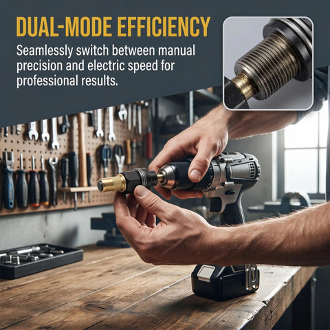 Heavy Duty Rivet Nut Tool Kit for M3 to M10 Nuts with 16 Inch Long Handle for Maximum Leverage, Carbon Steel Rivet Nut Plier, Manual and Drill Compatible, Pro Grade Performance, No-Sweat Setup and Fast, Secure Nut Installations on drill