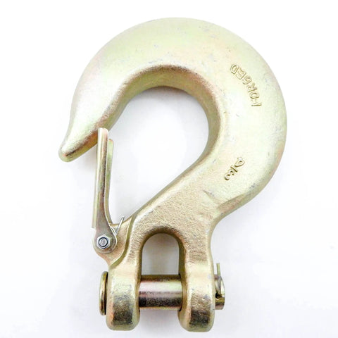 Heavy Duty Clevis Safety Slip Hook With Secure Latch Ready For Tow Straps And Trailer Rigs Crafted From Top Notch Grade 70 Steel
