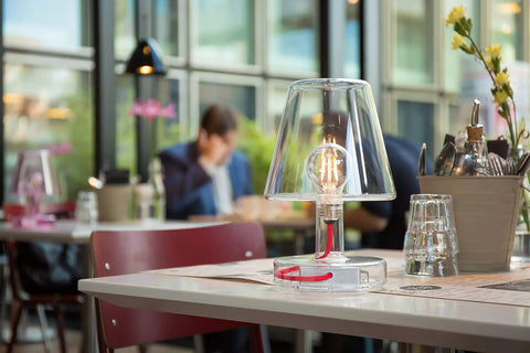 Transloetje Table Lamp Set Transparent LED Lighting Showcasing Edison Style Inner Bulb Energy Saving Glass Lamps For Cozy Vibe