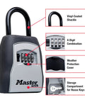 Four Pack Key Lock Box With Code For Realtors And Property Managers Outdoor Key Safe Keeps Five Keys Four Digit Combination