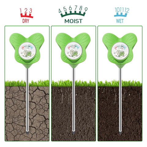Soil Moisture Meter For Indoor Plants And Garden Beds No Battery Needed Easy To Use Plant Water Meter With 12 Scale Readout