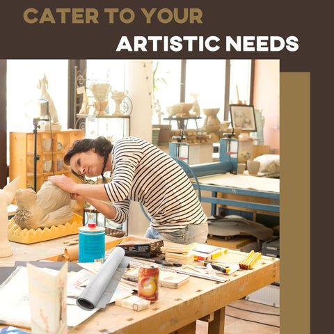 Artist sculpting with Aluminum Wire Mesh Roll for Arts and Crafts, Sculpting Mesh 15.7 Inch by 16.4 Feet on table