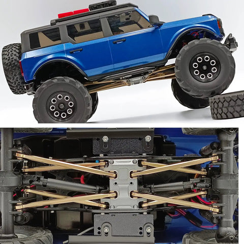 Brass High Clearance RC Link Set For SCX24 1/24 Crawler Cars AXI00001 AXI00002 AXI00006 Upgrade Linkage installed