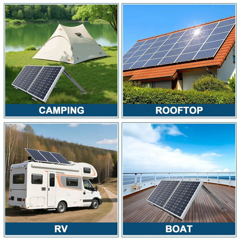 Adjustable Solar Panel Mounting Brackets Kit For 14 To 27 Inch Panels Aluminum Alloy Tilt Brackets for RV Roofs, Boats, Camping.