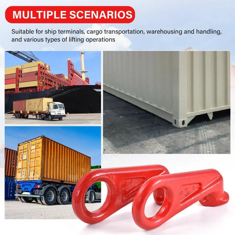 Heavy Duty Lifting Hooks For Shipping Containers With Clear Left And Right Safety Guidance Forged Steel