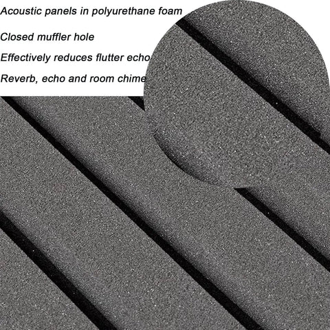 Solid Acoustic Foam Panels For Room Noise Blocking Quick Rebound Soundproof Wall Tiles Peel And Stick Studio Gear showing textured polyurethane foam.