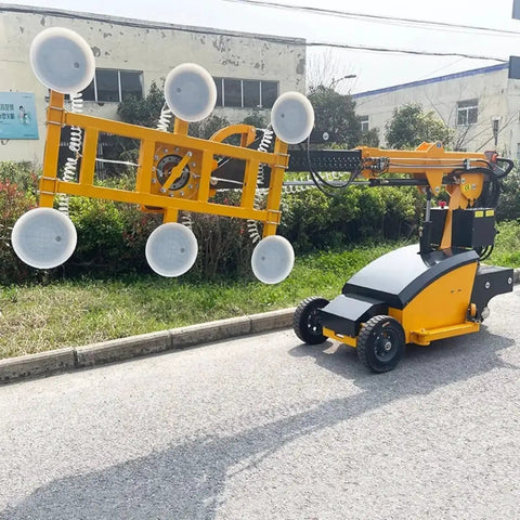 Pro Grade Heavy Duty Electric Glass Vacuum Lifter With Multi Suction Cups For Real Smooth 300Kg 350Kg Panel Handling and setup outdoors.