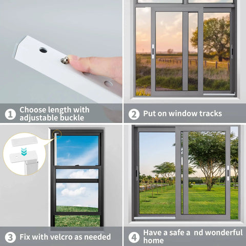 Adjustable Steel Window Security Bars Inside Mount For Sliding And Vertical Windows That Keep Bad Guys Out Extends