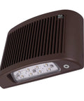 Bronze Outdoor LED Full Cutoff Emergency Wall Pack With Photocell 5000K Daylight 90 Minute NiCad Battery