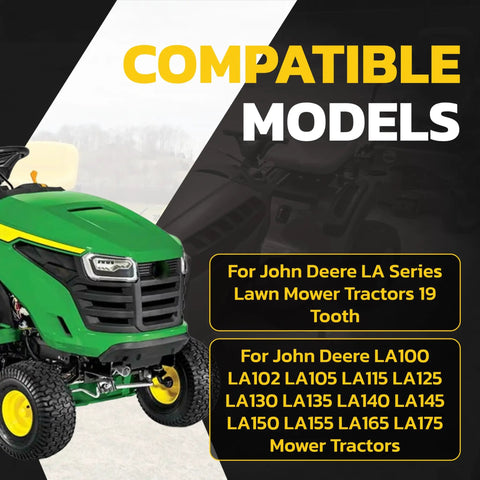 Heavy Duty Steering Sector Pinion Gear For John Deere LA Series Lawn Tractors 19 Tooth Rust Resistant Steel compatible with models LA100 LA102 LA105.