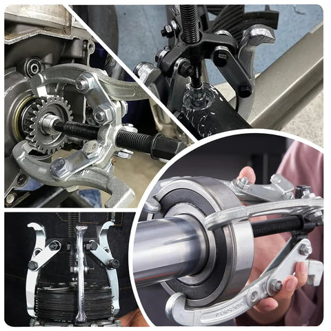 Beast Mode Heavy Duty 3 Jaw Gear Puller Set With Reversible Jaws For Pulley Bearing Flywheel Removal, Includes 3 Inch 4 Inch 6 Inch 8 Inch Sizes