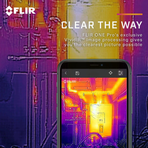 Pro Grade Thermal Camera For Smartphones With Micro USB Connector Detect Electrical Problems Heat Loss Water Damage And Hidden Hot Spots In Real Time With 4800 Pixel Infrared Imaging For On The Go Troubleshooting in action displaying vivid infrared image on smartphone screen