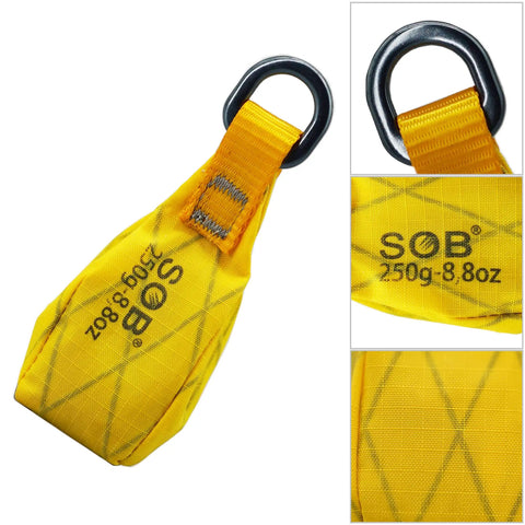 Beefy Heavy Duty Throw Weight Bag 250g Arborist Gear For Climbing Rope Tree Rigging, Durable XPAC Shell, Lead Filled 4x6 Inch Round Weight