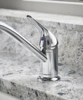JOLT Swing Spout Faucet Without Side Spray In Metal Construction With Polished Chrome Finish, Deck Mounted Single Hole Installation