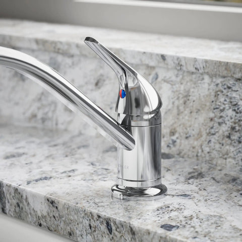 JOLT Swing Spout Faucet Without Side Spray In Metal Construction With Polished Chrome Finish, Deck Mounted Single Hole Installation