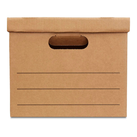 Heavy Duty Moving And Storage Boxes With Reinforced Handles And Easy Lift Off Lids, Hustle Ready Corrugated Packing Crates For Smooth House Moves And Clutter Control, 15X10X12 20 Pack brown corrugated box with lifting handle.