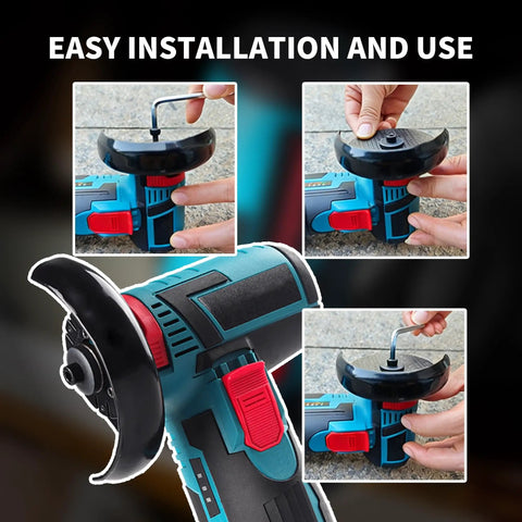 Cordless Mini Angle Grinder Set 12V 3 Inch Power Cutter With Dual Batteries And Two Cutting Wheels 20000 RPM installation view
