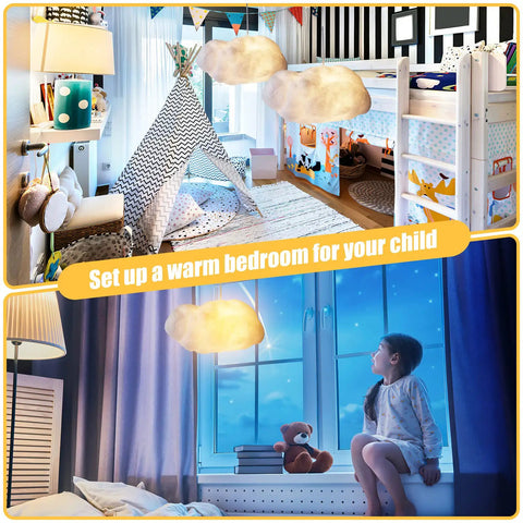 Floating White Cloud Pendant Light With Cotton Shade For Living Room Bedroom Nordic Minimalist Ceiling Fixture