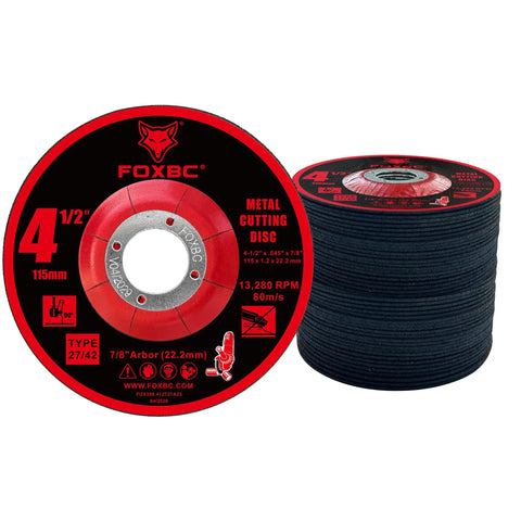 Shop Tested 4 1/2 Inch Type 27 Depressed Center Metal Cut Off Wheel And Grinding Discs 7/8 Inch Arbor stacked discs
