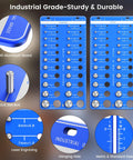 44 Thread Checker For Nut And Bolt Sizing, 22 Standard And 22 Metric Thread Sizes, Metal Gauge, Inch Ruler