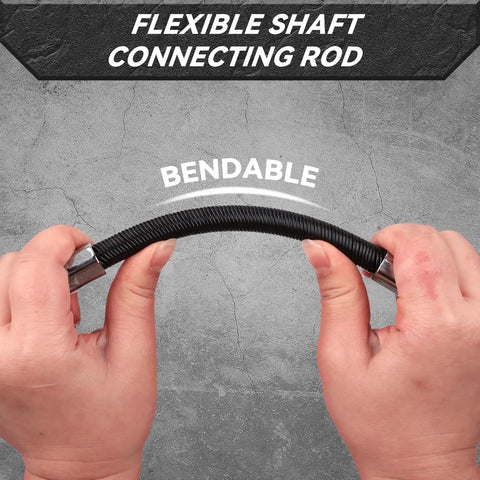 Flexible Socket Extension Bar Set with bendable shaft, chrome vanadium steel, reaching tight engine gaps efficiently.