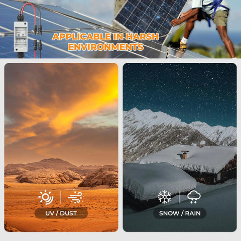 No Fuss Solar Panel Disconnect Switch 1000V 30A PV Breaker IP65 Weather Resistant mini circuit breaker for harsh UV and snow conditions.