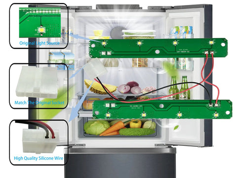 Fridge LED Light Board PCB Replacement For Refrigerator W11043011 W10866538 PS12070396 PCB Only Housing Not Included
