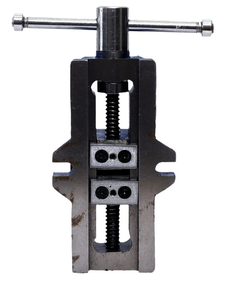 Rock Solid 50mm Self Centering Vise For Lathe And Milling Machines, with 2 Inch Hardened Jaws and Cast Iron Body Vise Front View