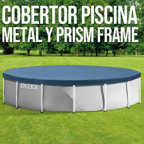 Ready For Summer Kickbacks 10 Ft Round Above Ground Pool Cover With Tight Rope Securing Heavy Duty Debris Shield in backyard.