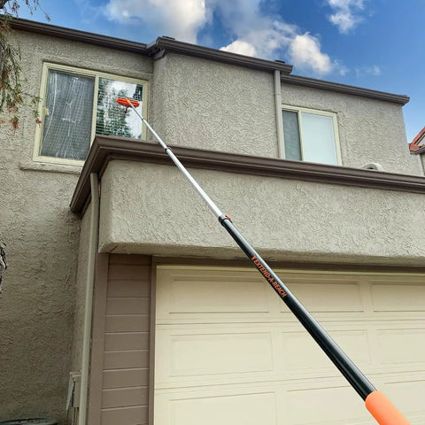 Pro Grade Telescoping Extension Pole 5 To 30 Feet With Up To 36 Feet Reach From Ground For Painting Cleaning Gutters And Outdoor Maintenance Adjustable Length For Hard To Reach Tasks And Everyday DIY Work, used cleaning upper window from ground