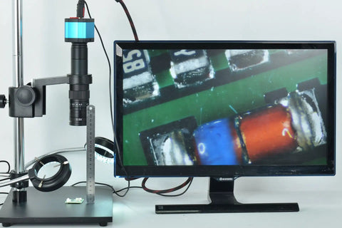 0.5X Barlow Lens For Stereo Microscope Big Attachment Objective Lens Doubles Your Magnification And Extends Working Distance For Industrial Microscopy With C Mount Camera Compatibility 10X To 300X Display Range on stereo microscope