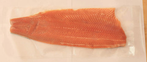 Top Notch Vacuum Sealer Bags 11 In x 50 Ft Sous Vide Roll 2 Pack with salmon fillet inside bag
