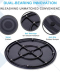 8 Inch Lazy Susan Turntable Organizer, Heavy Duty Rotating Swivel Stand with Steel Ball Bearings, 360 Degree Rotation, Non Slip Pads