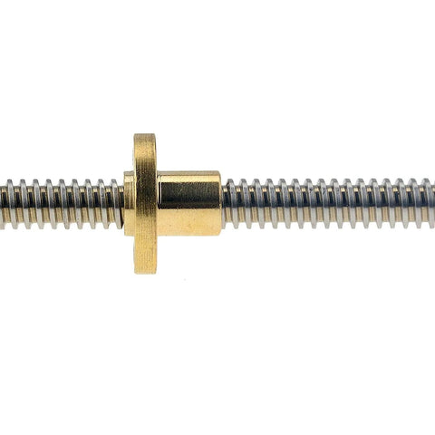 Close-up of lead screw for 16 Piece 750mm Linear Motion Set with 8mm Rods, SK8 supports, SCS8UU bearings, KP08 pillow blocks, flexible couplings