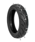 9-inch 9x2 Rubber Self-sealing Self-healing 9" Tubeless Tire with nails demonstrating self-healing capability for KickScooter Electric Scooter