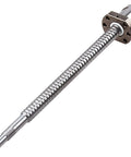 Close-up of 900mm SFU1605 CNC Ball Screw Assembly with Ballnut showing shiny, smooth surface for precision low-torque linear motion.