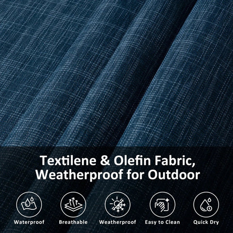 Close-up of Textilene and Olefin fabric, waterproof and quick dry, used in Two Person Hammock With Heavy Duty Curved Bar For Poolside And Backyard Lounging