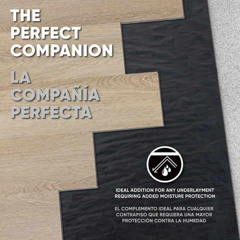 Moisture Barricade Underlayment Film for Vinyl Laminate SPC and Engineered Wood Floors 6 Mil Thick Polyethylene Vapor Barrier