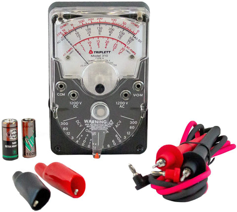 Compact Handheld Analog Multimeter For AC And DC Voltage Up To 1200V, DC Current Up To 0.6A, And Resistance Up To 20 Megohms with cables